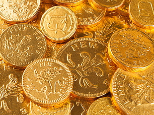 Five Fence gold coins HD wallpaper
