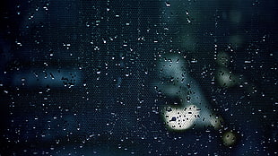 water droplets on window, water drops, texture HD wallpaper