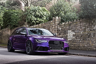 purple Audi vehicle, Audi, RS6, purple, ADV.1 HD wallpaper