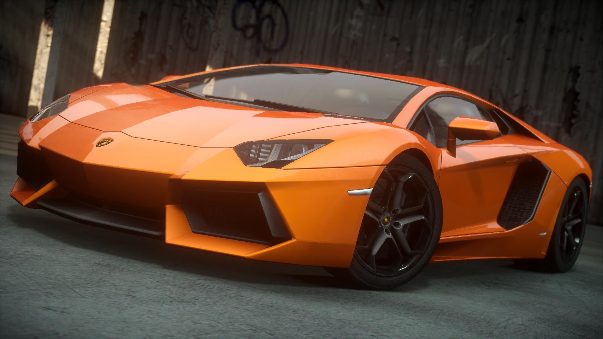 Orange Lamborghini Aventador Lamborghini Lamborghini Aventador Need For Speed Need For Speed The Run Hd Wallpaper Wallpaper Flare