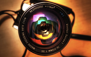 black telephoto lens, macro, camera, lens, depth of field