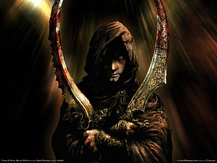 hooded man with weapon poster, Prince of Persia: Warrior Within, video games, Prince of Persia