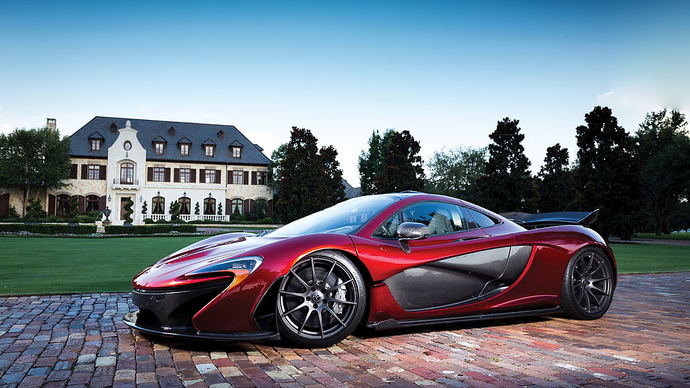 red Mclaren P1 HD wallpaper