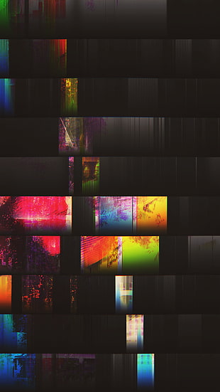 glitch art, abstract, black HD wallpaper
