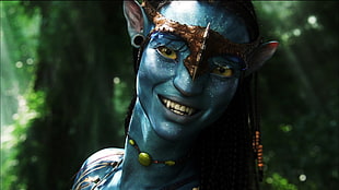 person showing Avatar movie character