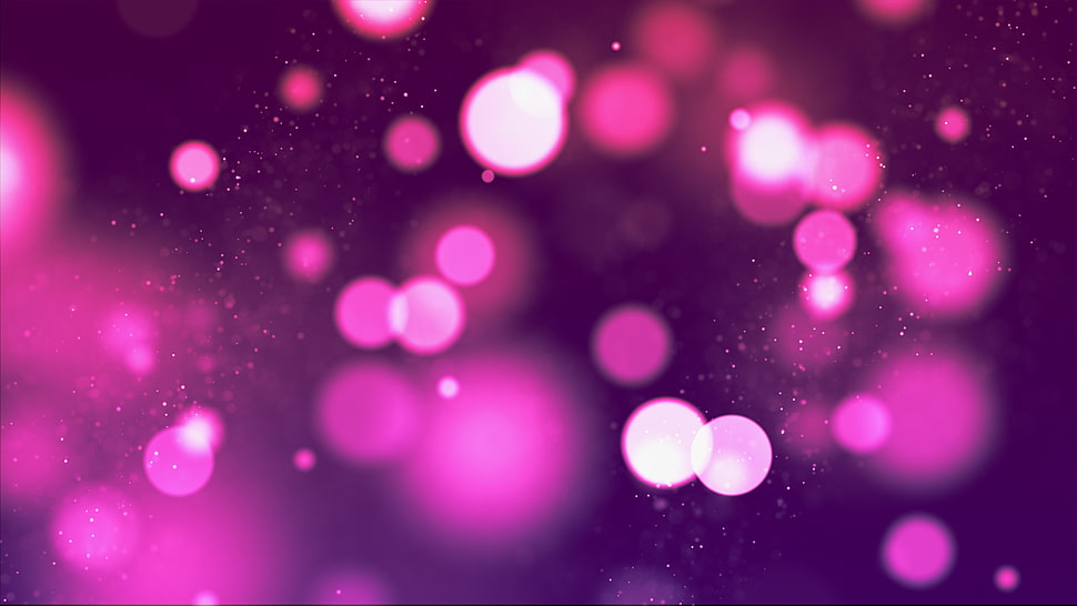 pink and white light bokeh HD wallpaper