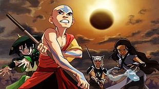 Avatar poster, Avatar: The Last Airbender, Aang, Toph Beifong, Katara