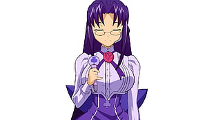 purple haired woman anime character