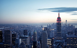 Empire State Building, U.S., sky, city, New York City, Empire State Building HD wallpaper