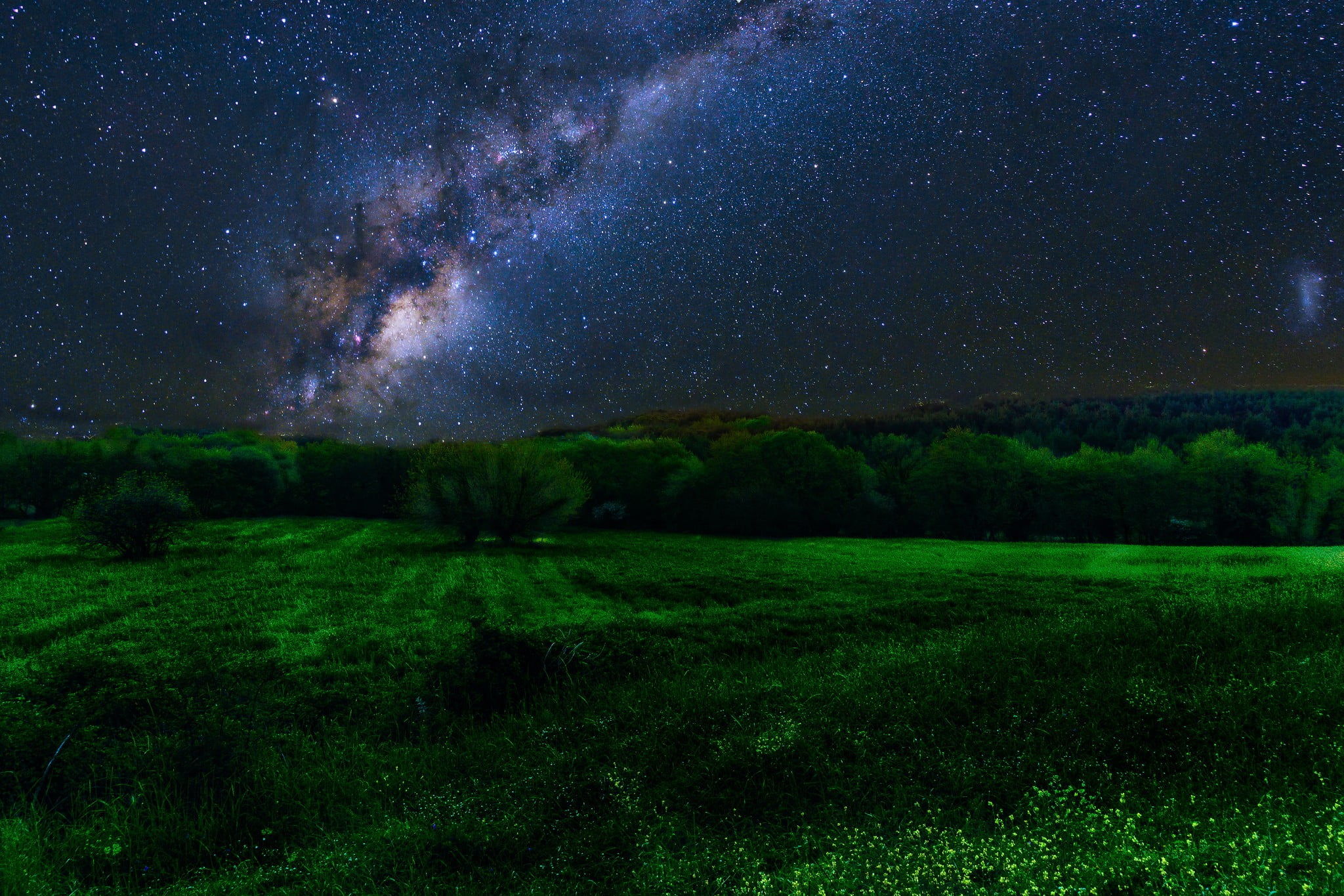 Звездное небо в поле