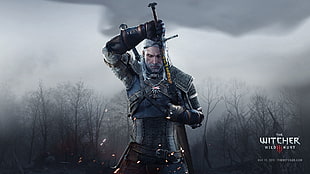 The Witcher Wild Hunt digital wallpaper, The Witcher, The Witcher 3: Wild Hunt, Geralt of Rivia HD wallpaper