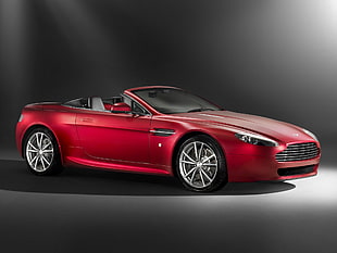 red convertible sports coupe HD wallpaper