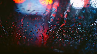 glass with raindrops HD wallpaper