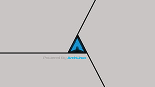 Arch Linux logo, Arch Linux, triangle, gray, minimalism