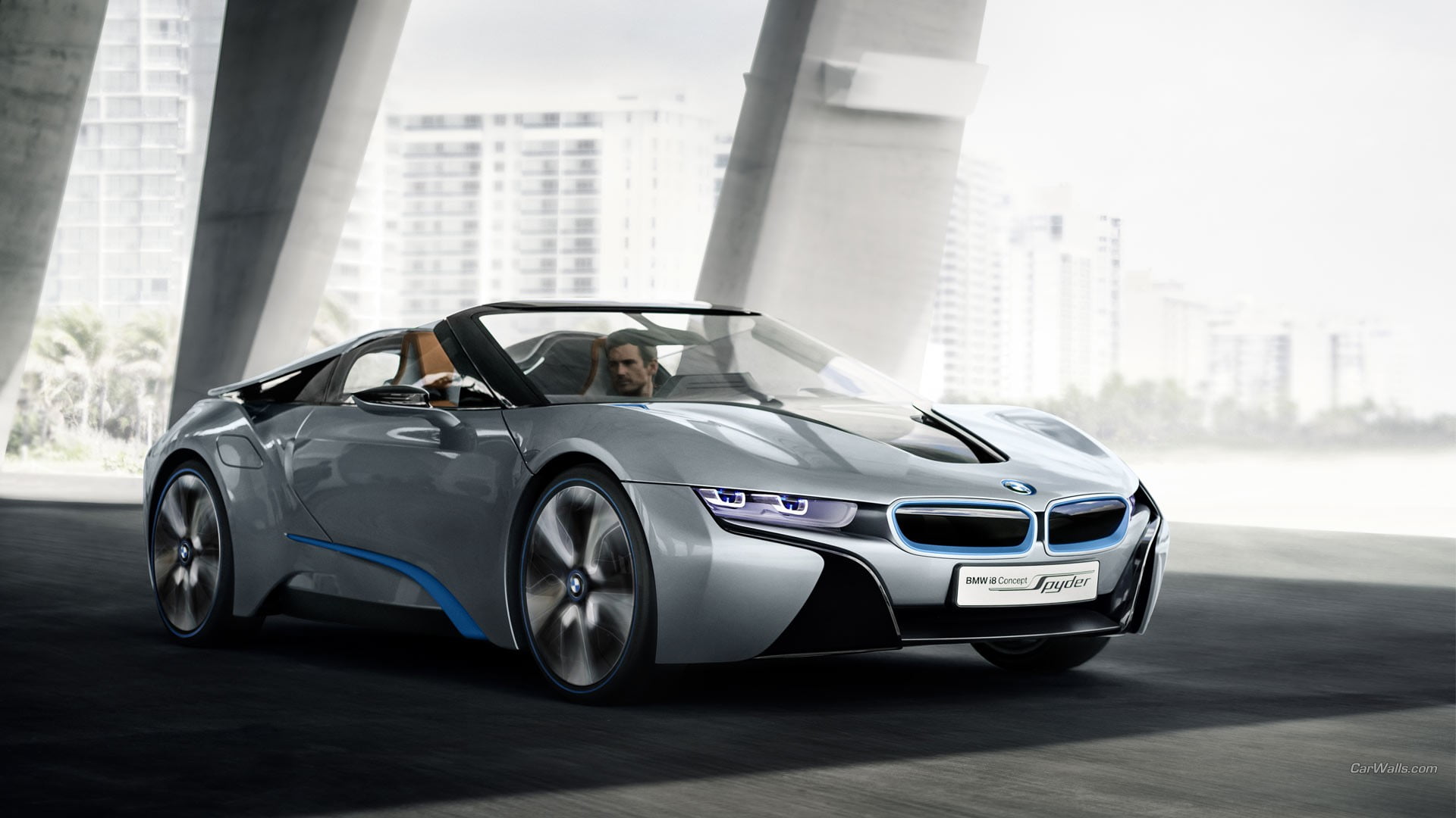 gray Mercedes-Benz sedan, BMW i8, car