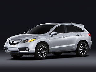 silver Acura sports utility vehicle HD wallpaper