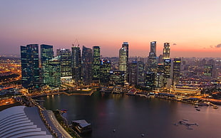 panorama photography of city skyline