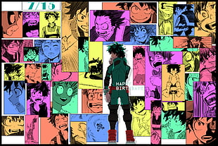 assorted color of clothes lot, Boku no Hero Academia, Midoriya Izuku HD wallpaper