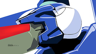 blue and white digital wallpaper, Neon Genesis Evangelion, EVA Unit 00, anime