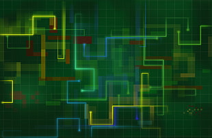 circuit wallpaper, Digital, Circuits, Green