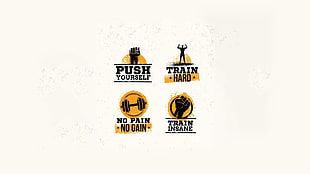four motivational quotes, Pain & Gain, movies, bodybuilding, motivational HD wallpaper
