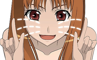 Anime Woman with orange hair wallpaper
