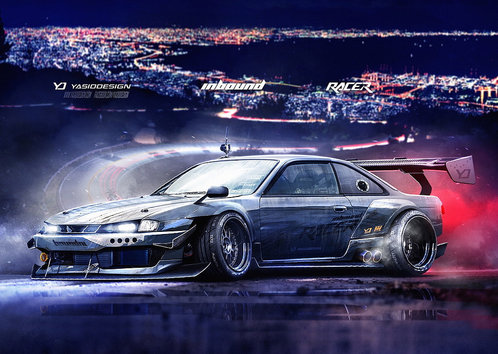 black coupe wallpaper, YASIDDESIGN, render, artwork, car HD wallpaper
