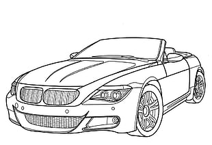 convertible car sketch