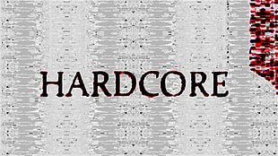 Hardcore logo, hardcore, hardstyle, red, glitch art