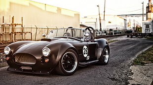 classic black coupe, car, Shelby, Shelby Cobra, vehicle