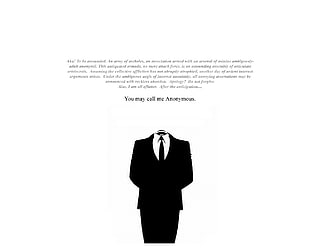 anonymous logo, Anonymous, text, monochrome
