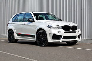 white BMW X5