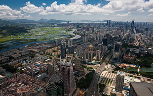 photo of aerial view of city during daytime, city, cityscape, Hong Kong