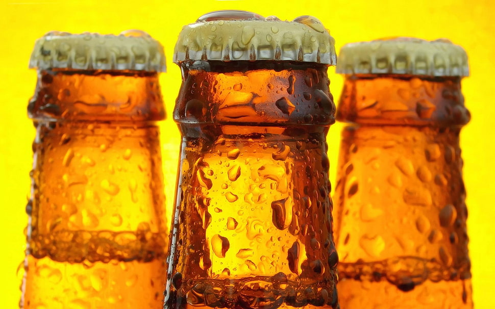 drop-in water on bottle HD wallpaper