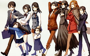 male and female anime characters illustration, Kure-nai, Kuhōin Murasaki, Kurenai Shinkurō, Murakami Ginko HD wallpaper