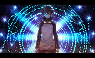male anime character wearing gray and black long-sleeved top digital wallpaper, Kekkai Sensen, Leonardo Watch, anime