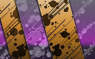 brown,black and purple stripes illustration