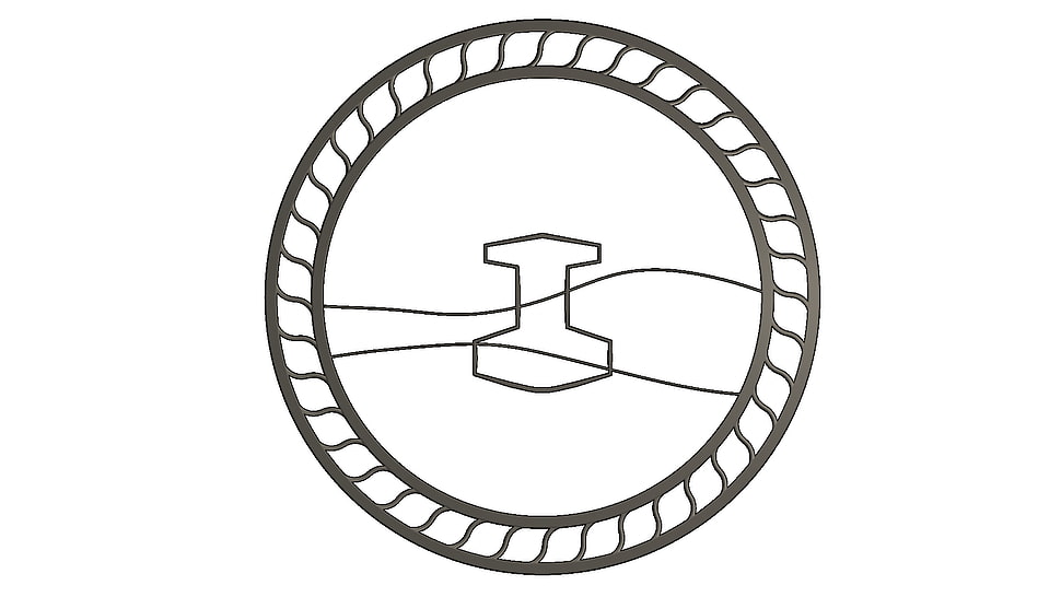 gray wheel logo, 3D, Mjolnir HD wallpaper