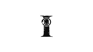 Watchman logo, logo, white background, minimalism, Warhammer 40,000 HD wallpaper