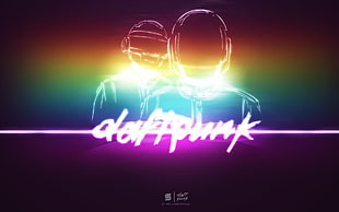 Daft Punk logo, Daft Punk, digital art, music HD wallpaper