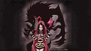 profile of Little red riding hood illustration