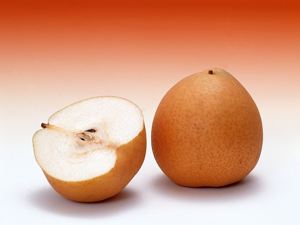 sliced peach HD wallpaper