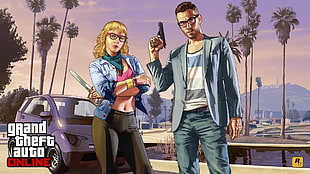 Grand Theft Auto V online poster, Grand Theft Auto V Online, Rockstar Games, Grand Theft Auto V HD wallpaper