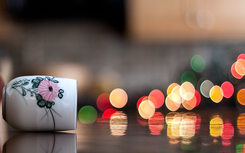 photography of white ceramic mug HD wallpaper