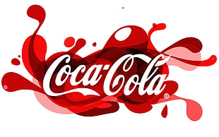 Coca-Cola white and red logo illustration HD wallpaper