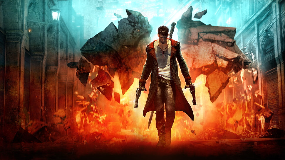 Devil May Cry poster, DmC: Devil May Cry, Dante HD wallpaper
