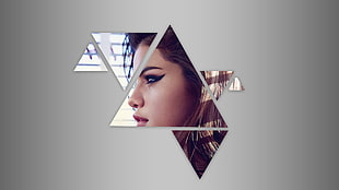 Selena Gomez, geometry, celebrity, face,  Selena Gomez