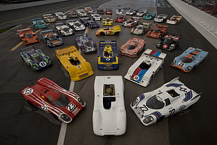 assorted racing car lot, car, machine, Porsche