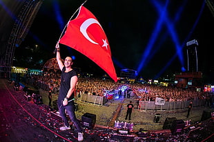 Turkey flag, Ummet OZCAN, producer, DJ, festivals HD wallpaper