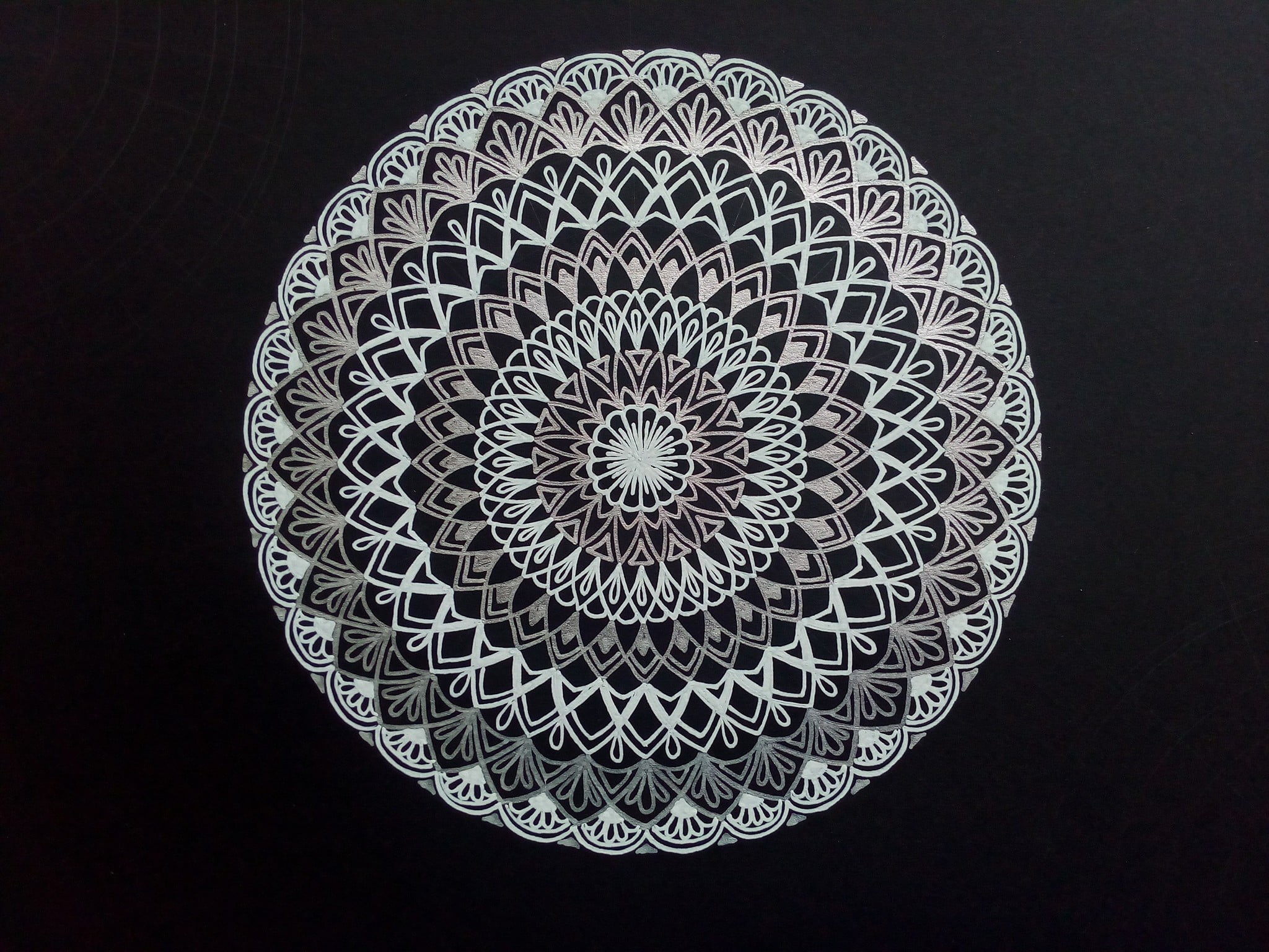 White And Black Floral Illustration Mandala Artwork Hd Wallpaper Images, Photos, Reviews